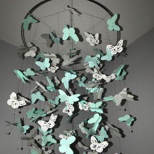 Butterfly Chandelier Nursery Decor